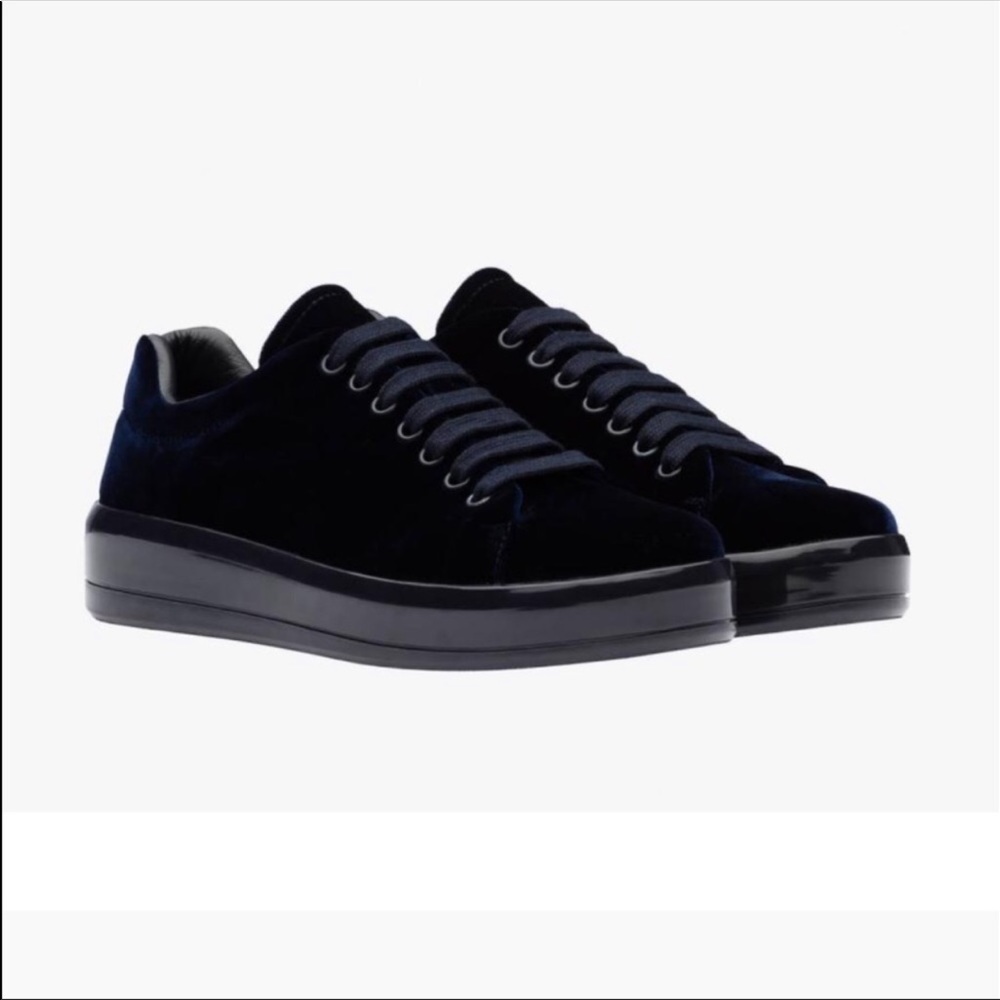 PRADA Velvet Plain Sneaker Size 37